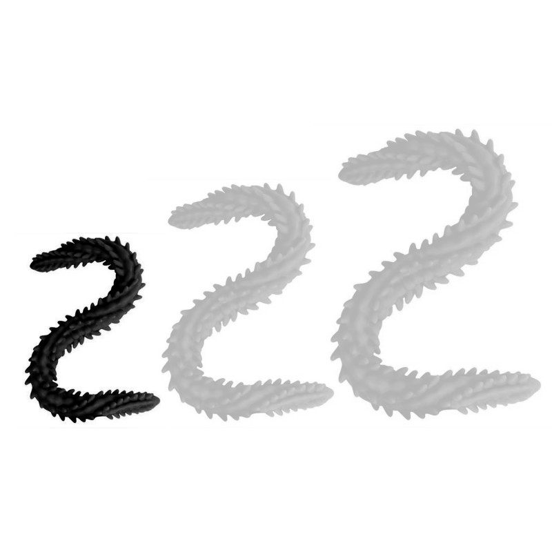 DoublePlayz Double Gode Scolop S 40 x 3cm Noir